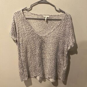 Joie Animal Print Linen T-Shirt